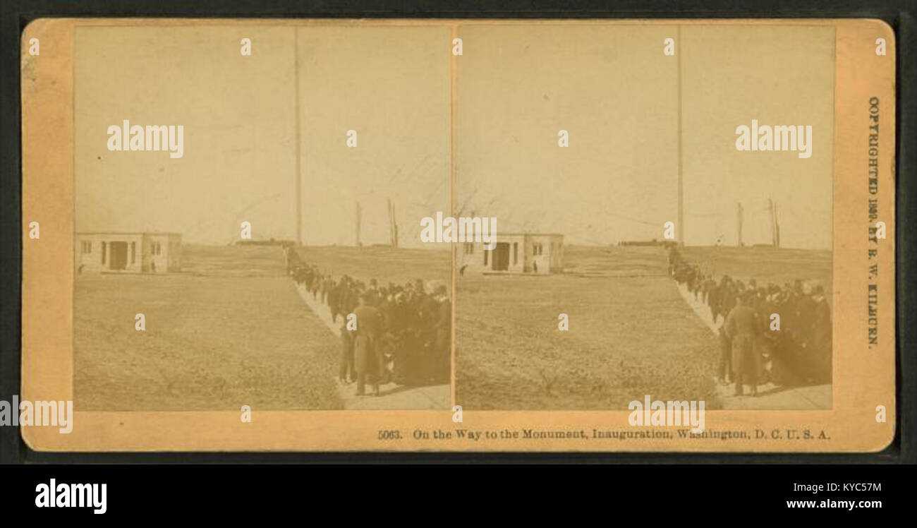 Sur le chemin du monument, inauguration, Washignton D.C., Etats-Unis, de Robert N. Dennis collection de vues stéréoscopiques Banque D'Images