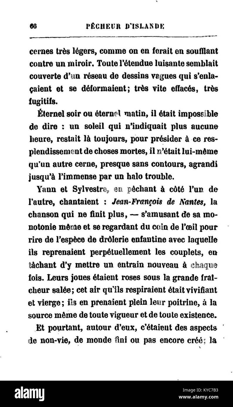 Scène de la Pêcheur d’Islande, d’après le roman de Pierre Loti de 1886 représentant les pêcheurs bretons et la vie maritime. L'image reflète les thèmes des voyages en mer, de la pêche et des communautés côtières dans la France du XIXe siècle. Banque D'Images