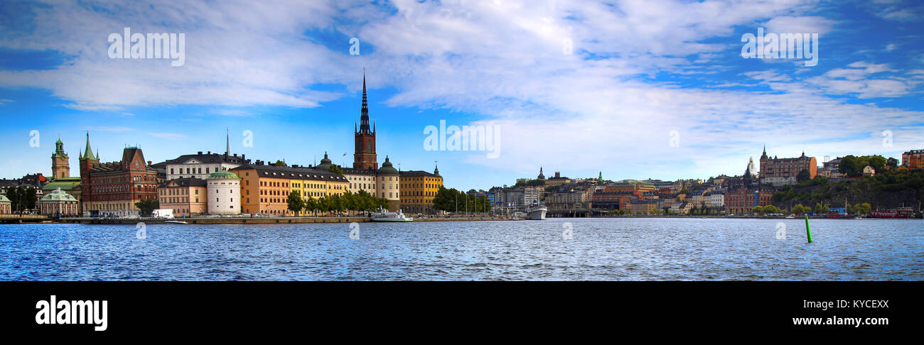 Vue de Gamla Stan à Stockholm, Suède Banque D'Images