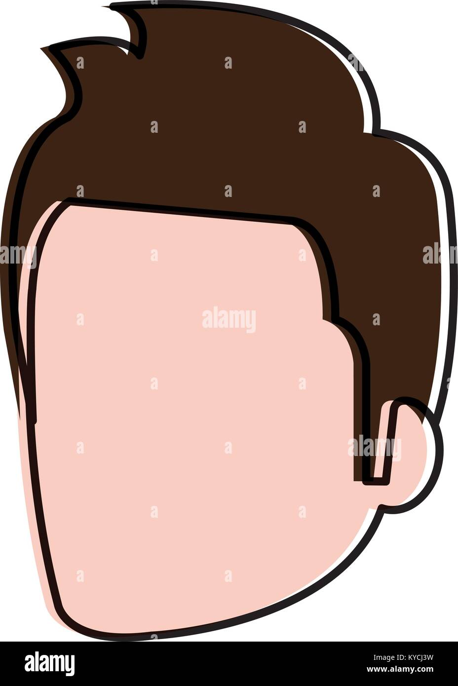 Tête de jeune homme de caractère avatar design illustration vectorielle ...