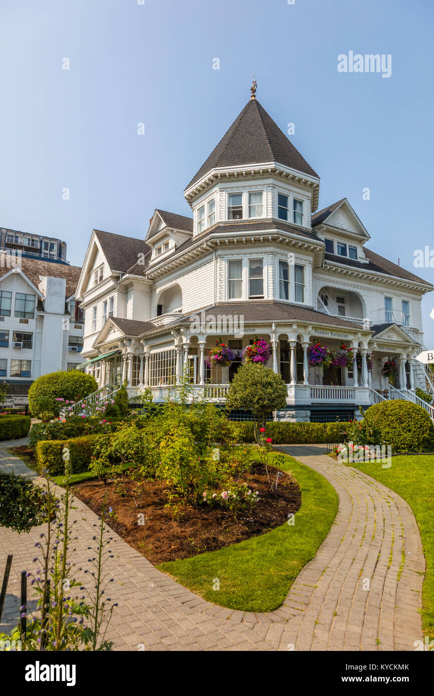Le Pendray Inn et salon de thé anciennement Gatsby Mansion à Victoria Canada Banque D'Images