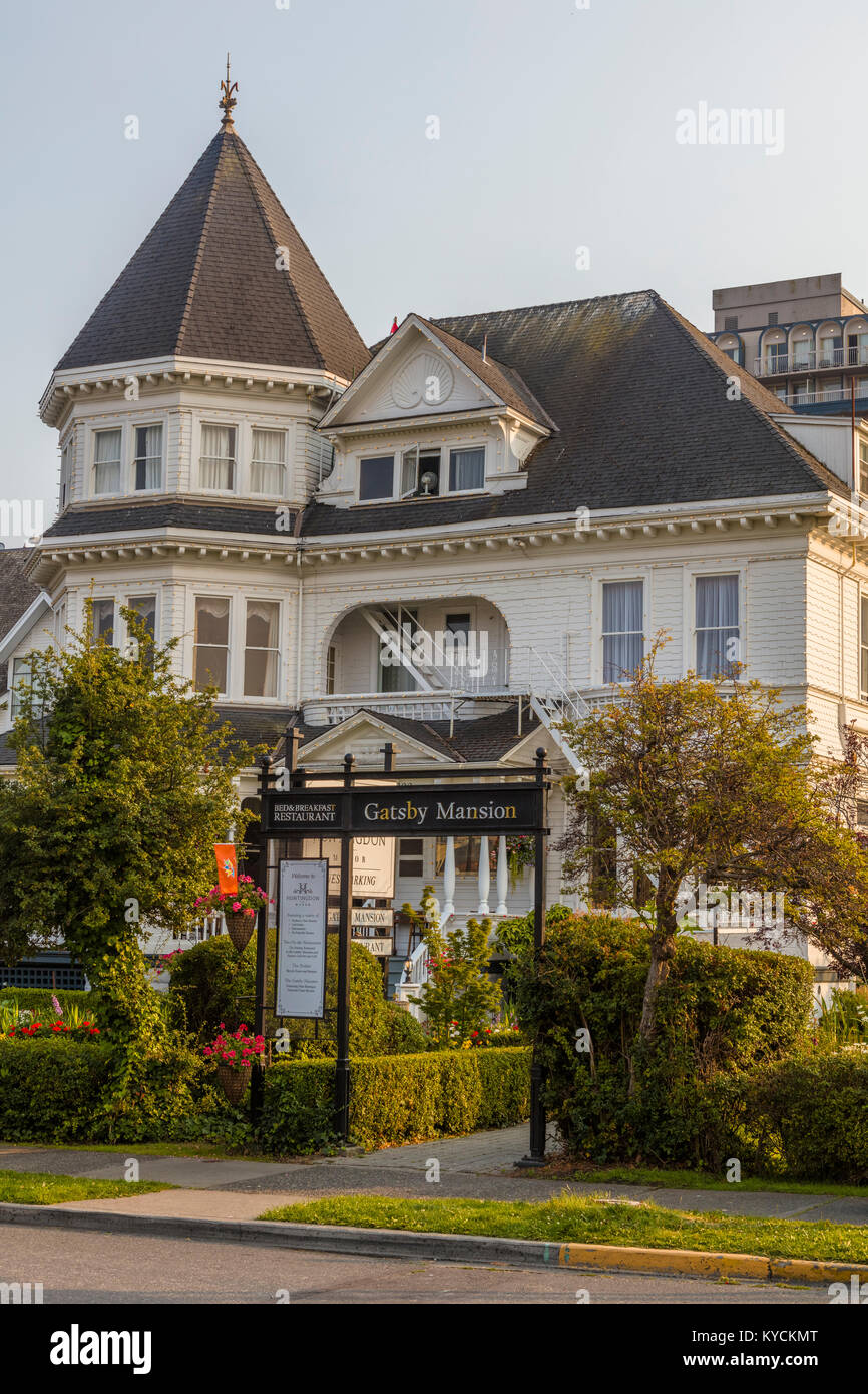 Le Pendray Inn et salon de thé anciennement Gatsby Mansion à Victoria Canada Banque D'Images