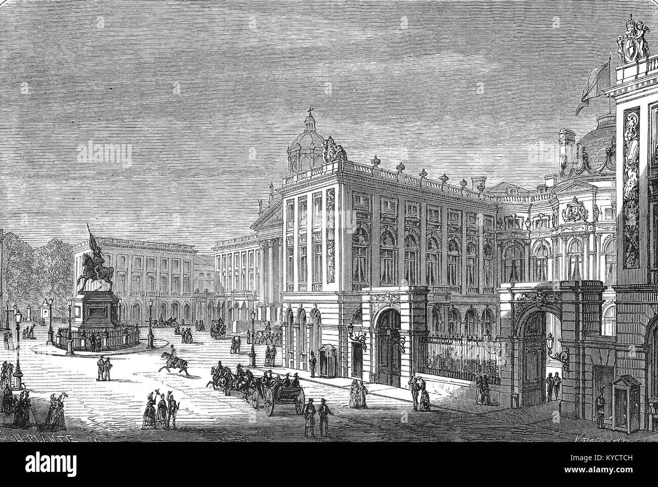 Le Palais de Flandre à Bruxelles, construit entre 1776 et 1781 dans un style néoclassique et agrandi au XIXe siècle, a servi de résidence au comte de Flandre et abrite aujourd'hui la Cour des comptes belge. Banque D'Images