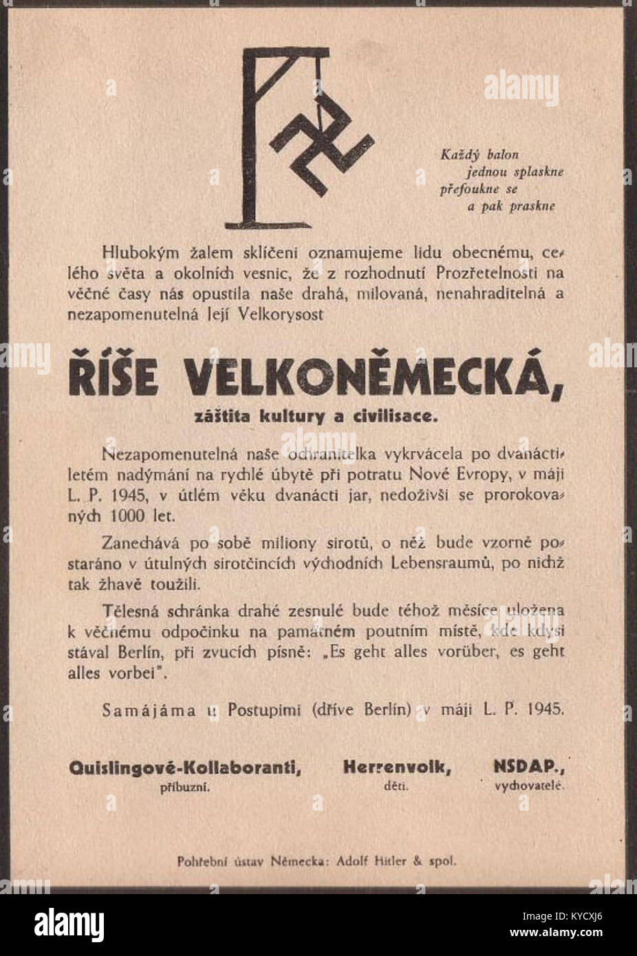 Carte ou document référençant une section du Grand Reich allemand, représentant les divisions territoriales ou les frontières administratives pendant son existence. Banque D'Images