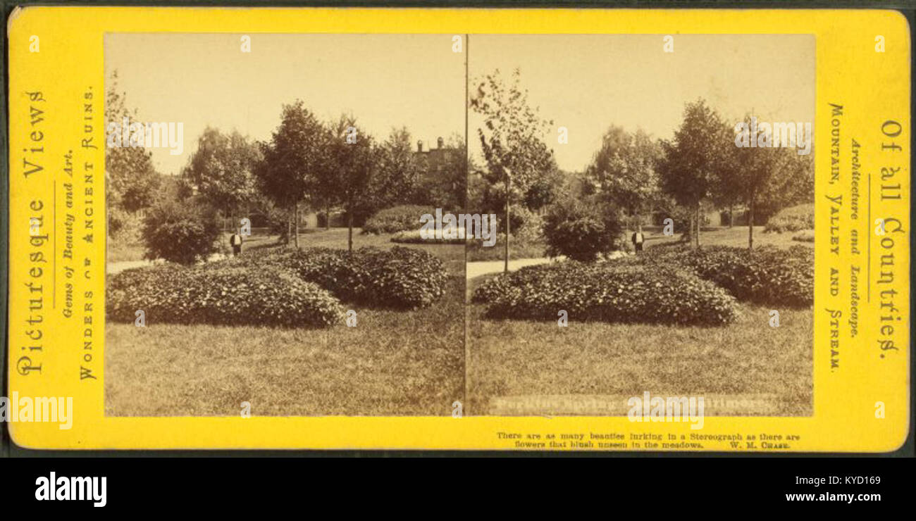 Cette photographie de William M. Chase capture Perkins Spring Square à Baltimore, Maryland, montrant la place publique, sa source printanière et le paysage urbain environnant au milieu du XIXe siècle. Banque D'Images