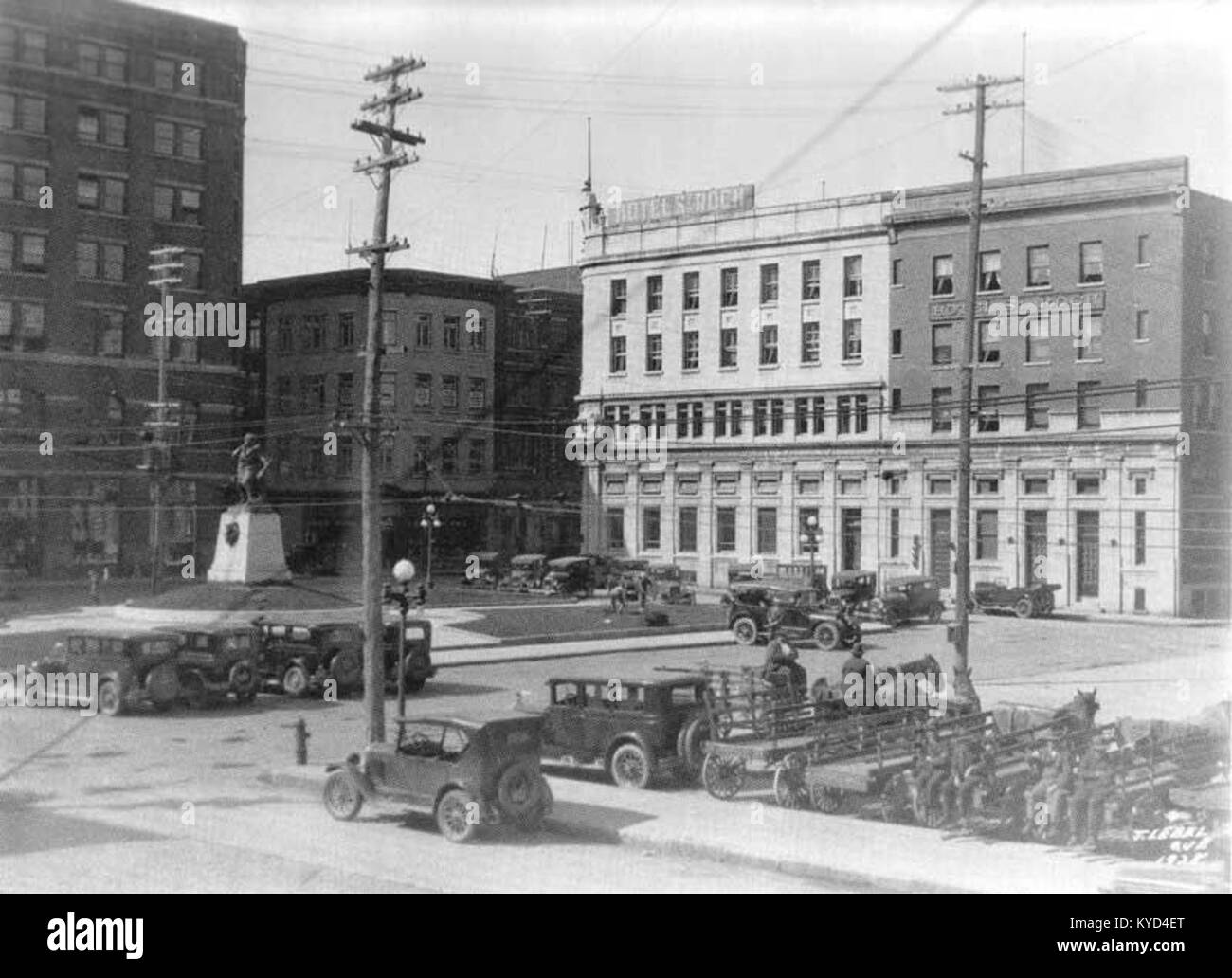 La Place Jacques-Cartier, 1928 Banque D'Images