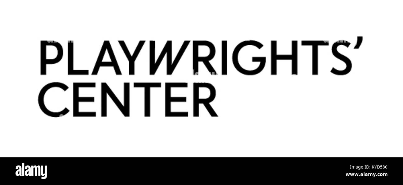 Le logo 2015 du Playwrights' Center, conçu pour représenter l'énergie créative et le travail dynamique des dramaturges contemporains, symbolise le soutien du centre aux écrivains de théâtre émergents. Banque D'Images