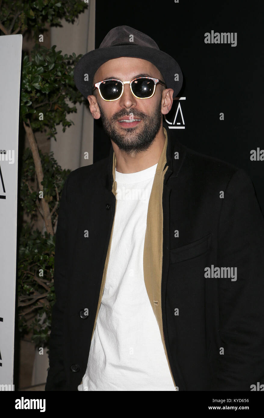 Century City, CA. 13 Jan, 2018. JR, 43e assemblée annuelle à Los Angeles Film Critics Association Awards à Century City, Californie le 13 janvier 2018. Credit : Faye Sadou/media/Alamy Punch Live News Banque D'Images