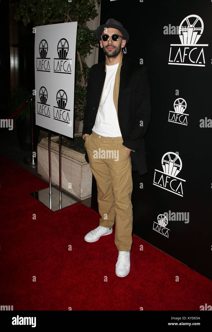 Century City, CA. 13 Jan, 2018. JR, 43e assemblée annuelle à Los Angeles Film Critics Association Awards à Century City, Californie le 13 janvier 2018. Credit : Faye Sadou/media/Alamy Punch Live News Banque D'Images
