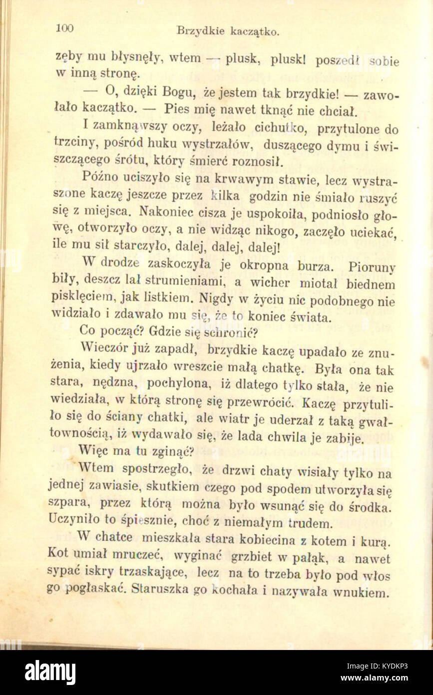 Édition polonaise des contes de Hans Christian Andersen publiés en 1899. Banque D'Images