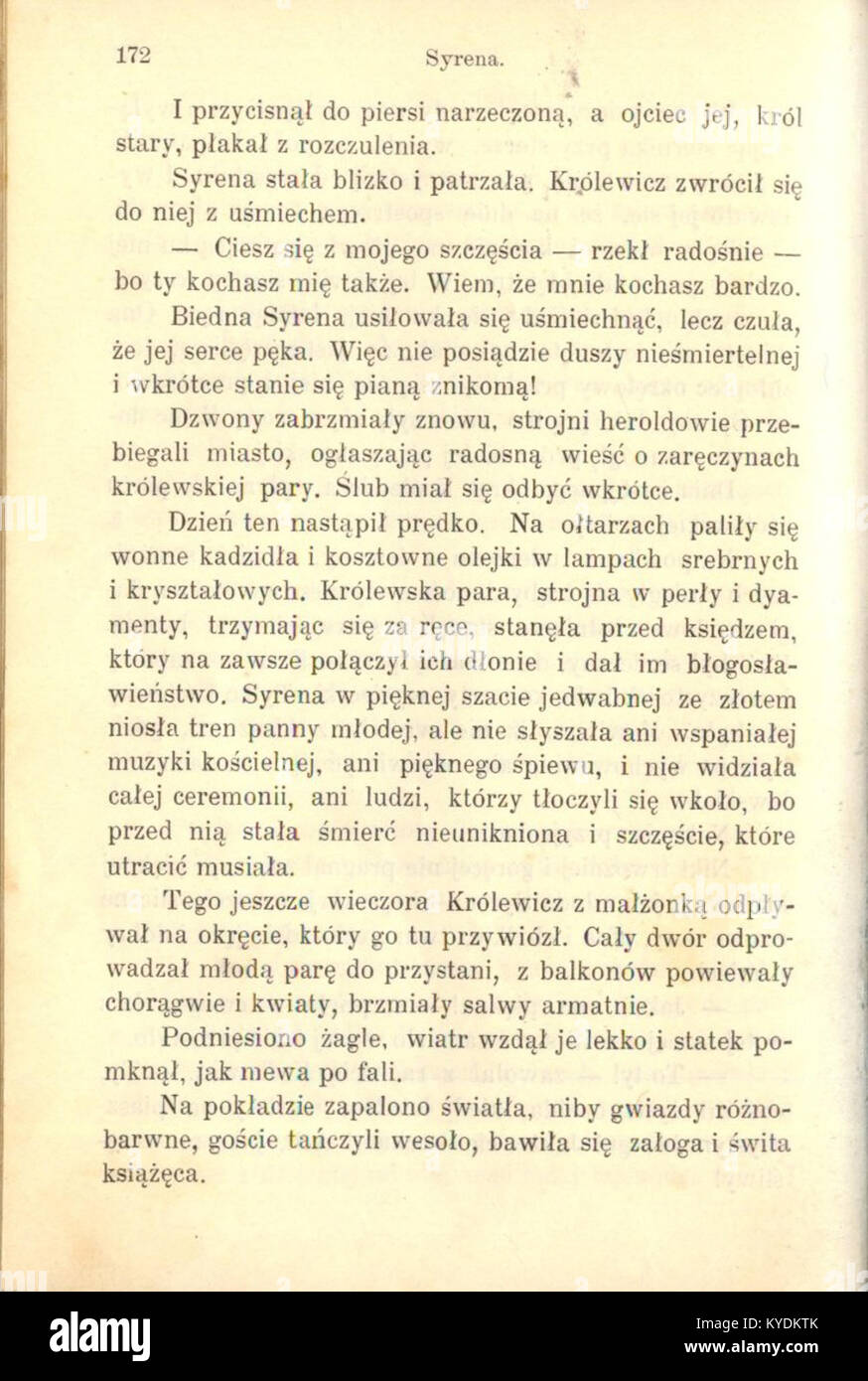 Édition polonaise des contes de Hans Christian Andersen publiés en 1899. Banque D'Images