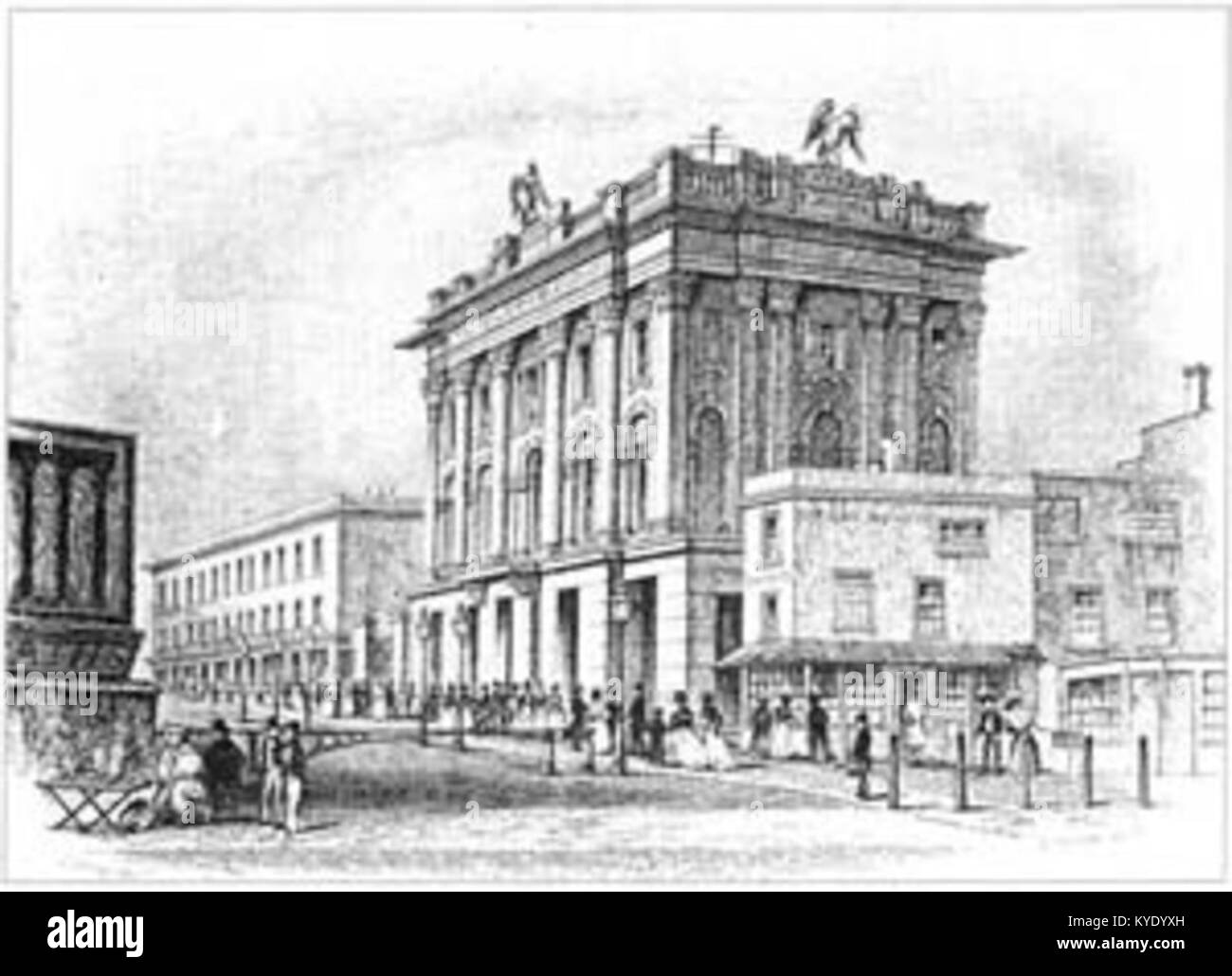 Une photographie de l’Eagle Tavern à Hoxton, Londres, montrant l’extérieur et le style architectural du pub, représentant son importance historique dans la vie sociale et culturelle du XIXe siècle. Banque D'Images