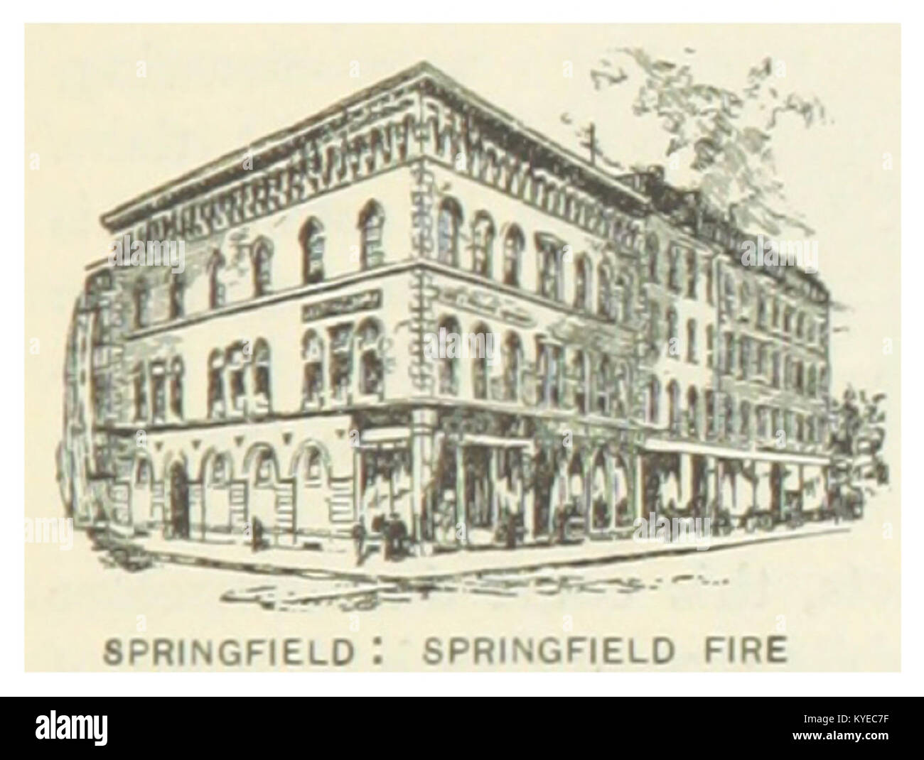 US-MA(1891) p379 SPRINGFIELD, LA COMPAGNIE D'ASSURANCE INCENDIE Banque D'Images