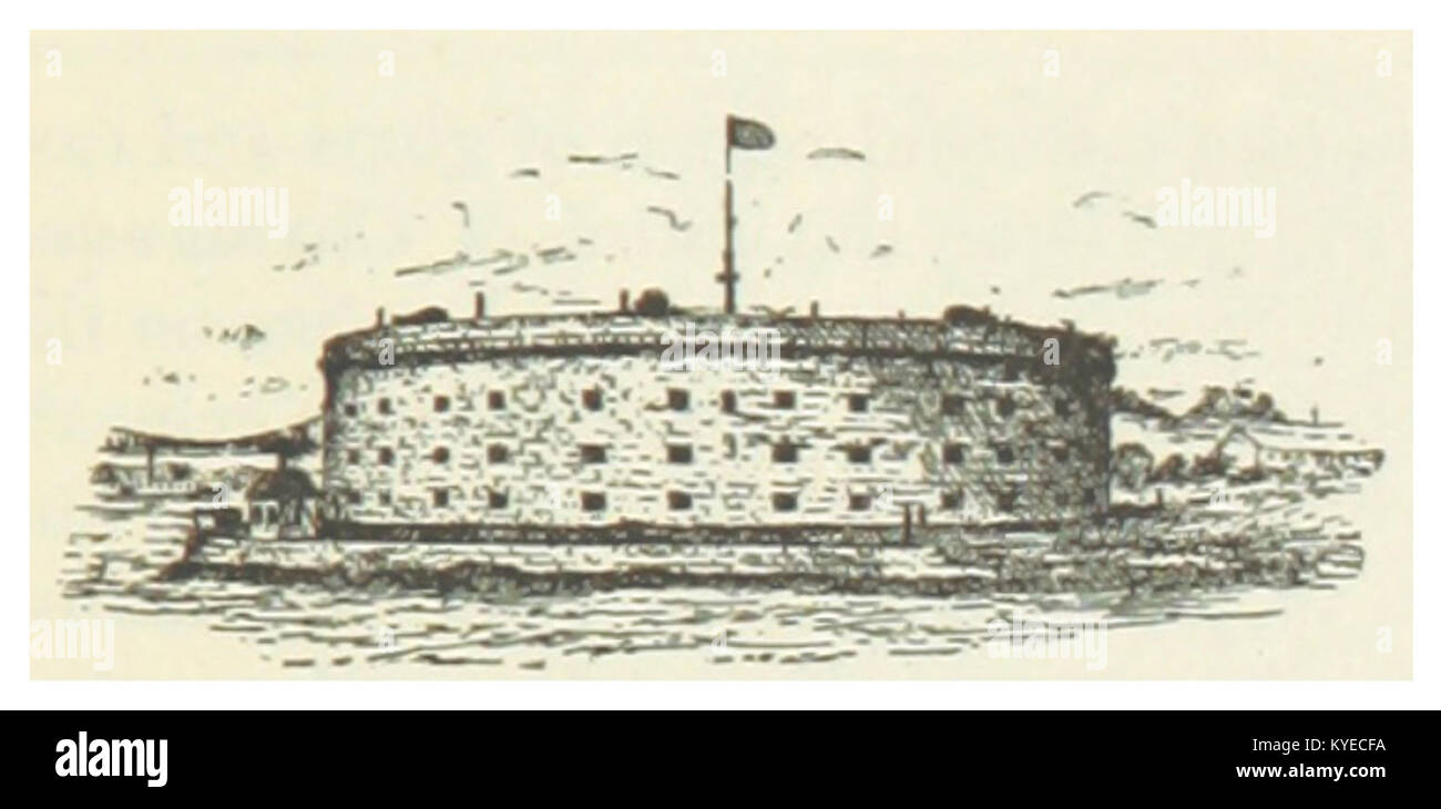 L'illustration de 1891 du port de New York montre des bateaux à vapeur, des voiliers et des entrepôts riverains le long de l'East River, capturant le commerce maritime à la fin du XIXe siècle New York. Banque D'Images