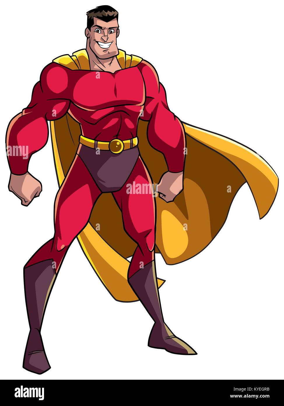 Superhero Standing Tall Illustration de Vecteur