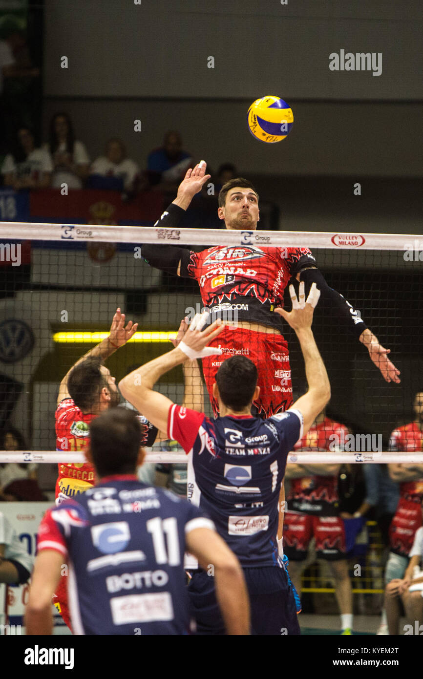 Gi Group Monza v Sir Safety Pérouse Conad (Photo par Mairo Cinquetti/Pacific Press) Banque D'Images