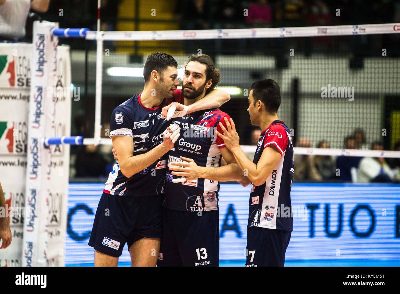 Gi Group Monza célèbre le point contre Sir Safety Pérouse Conad (Photo par Mairo Cinquetti/Pacific Press) Banque D'Images