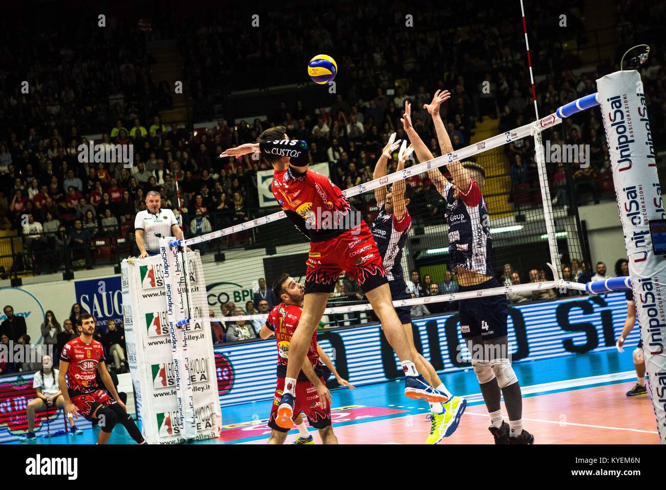 Gi Group Monza v Sir Safety Pérouse Conad (Photo par Mairo Cinquetti/Pacific Press) Banque D'Images