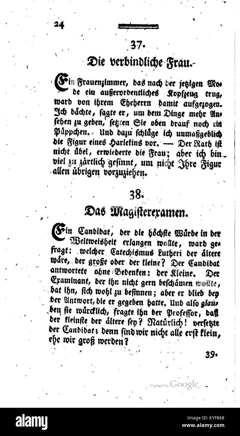 Une page de l'édition de 1777 de 'Vade Mecum for Fun Loving People', une publication humoristique du XVIIIe siècle proposant des divertissements légers et de la satire destinée aux lecteurs en quête d'amusement. Banque D'Images