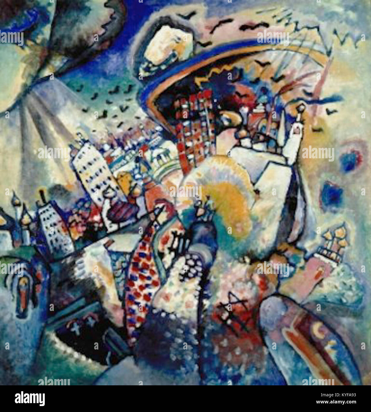 Vassily Kandinsky, 1916 - Moscou la place Rouge. Banque D'Images