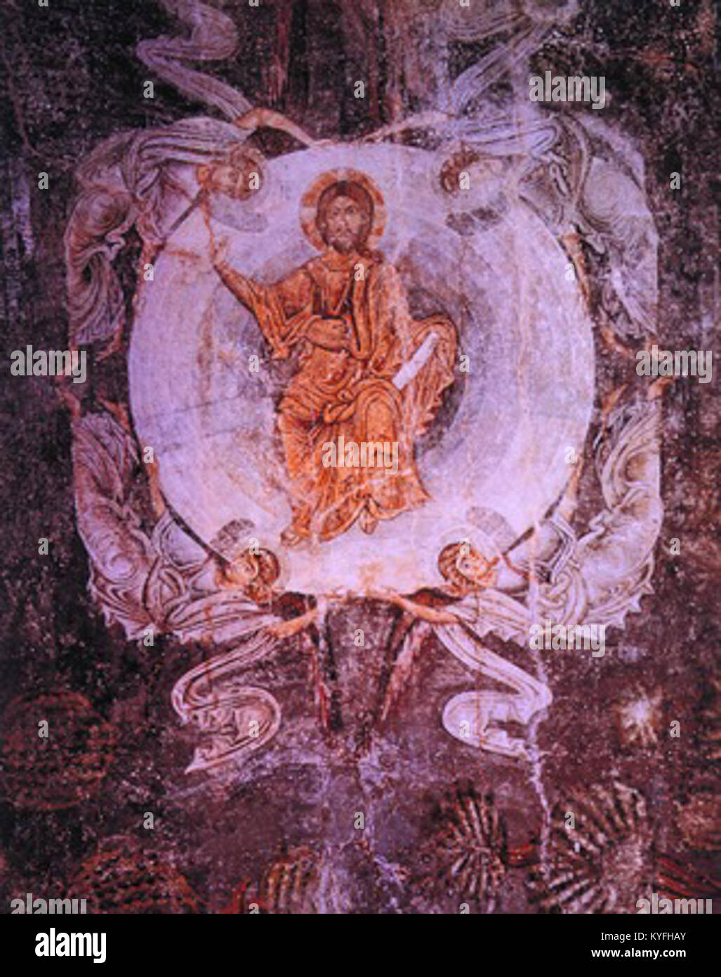 L'église de l'Ascension de Sophia à Ohrid, en Macédoine du Nord, est une église orthodoxe orientale connue pour son importance historique, son style architectural et son rôle dans le patrimoine religieux et culturel régional. Banque D'Images