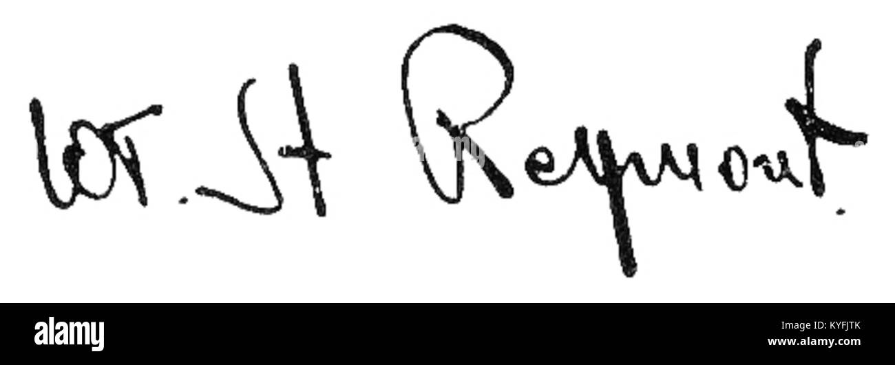 Cette image montre la signature de Władysław Stanisław Reymont dans son livre 'Chłopi' volumes I et II, soulignant la marque personnelle de l'auteur dans l'histoire littéraire Banque D'Images