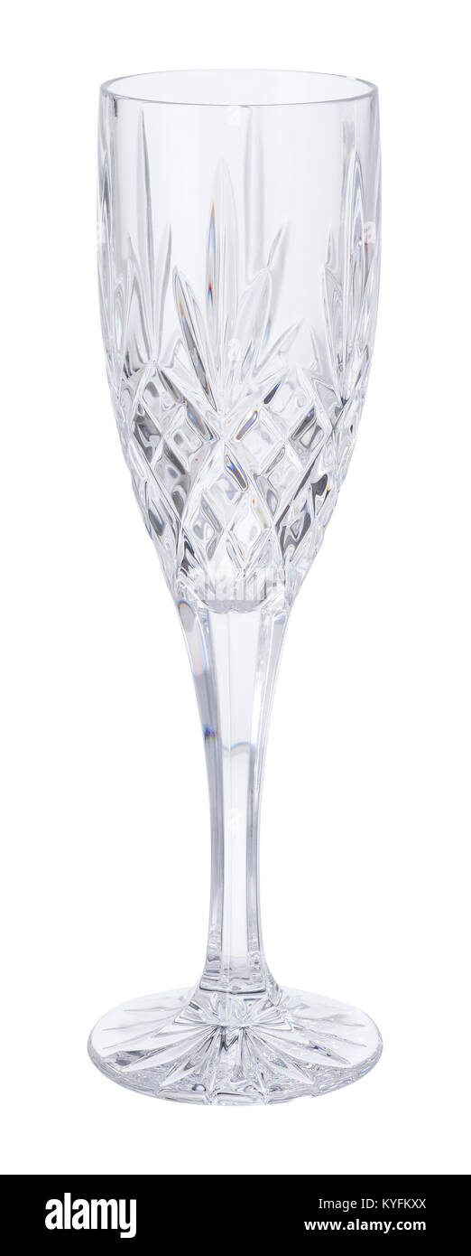 Verre champagne cristal vide Banque D'Images