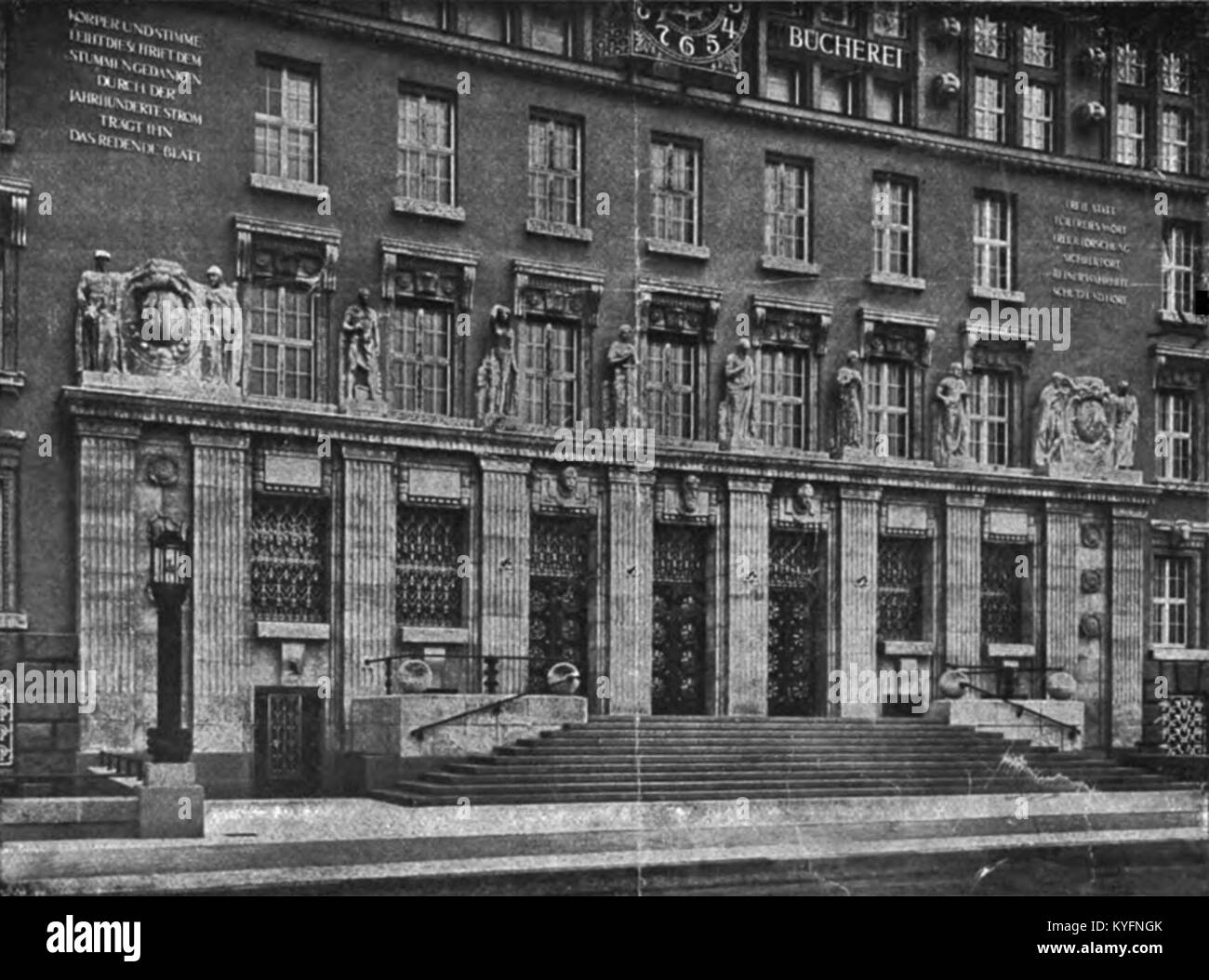 Une publication intitulée 'was will und was soll die Deutsche Bücherei' documentant le but, les buts et les fonctions de la Bibliothèque nationale allemande. Banque D'Images