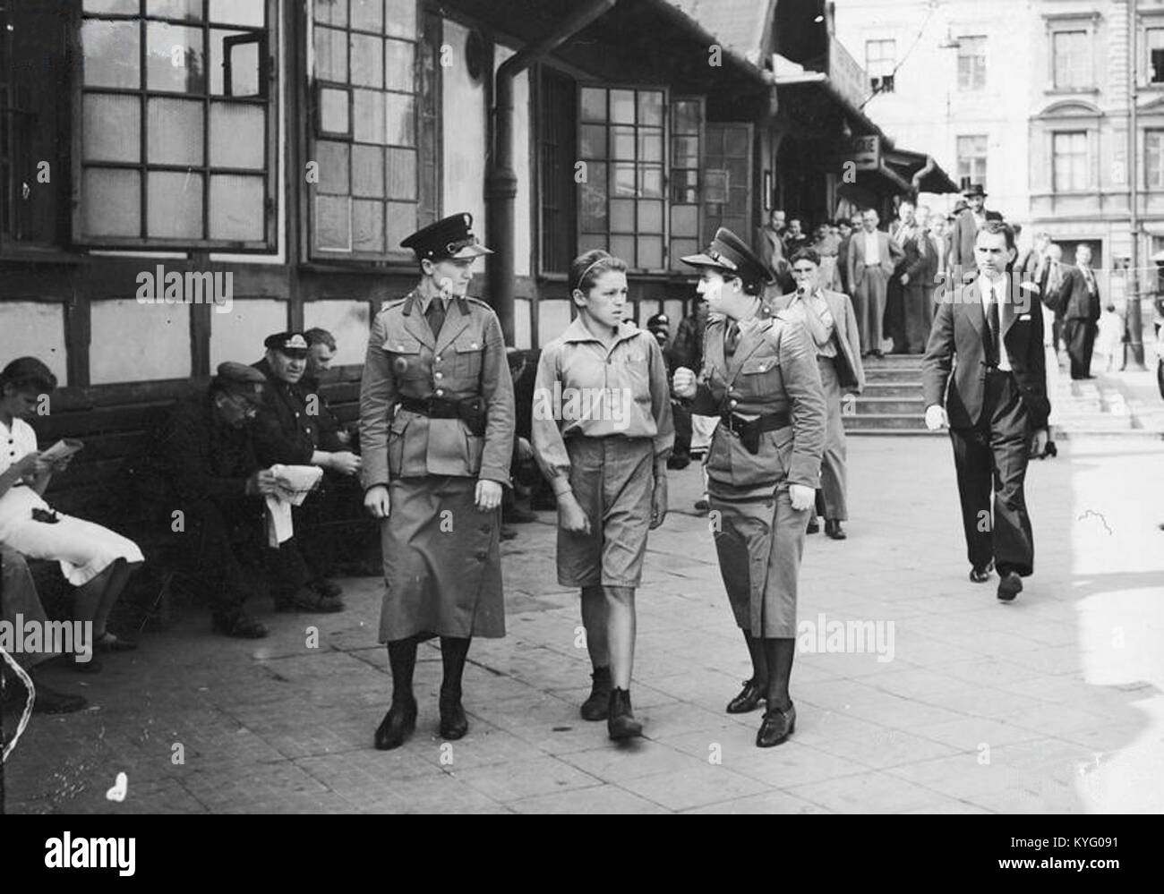 Police des femmes de Pologne - VARSOVIE - Dworzec Główny 02 Banque D'Images