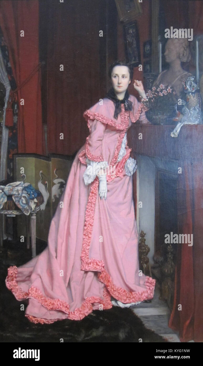 Portrait de la Marquise de Miramon, née Thérèse Feuillant par James Tissot Banque D'Images