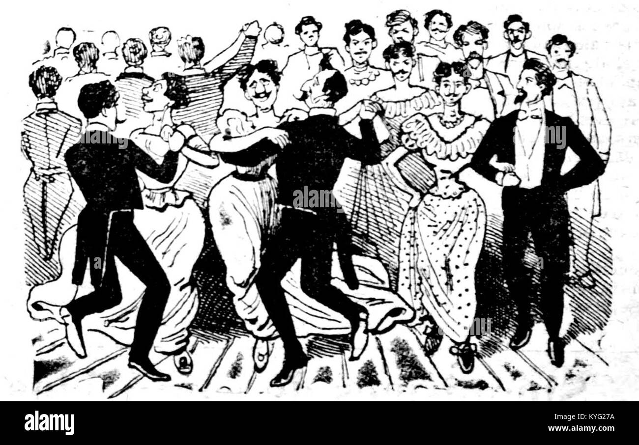 José Guadalupe Posada, (1852-1913), El baile de los 41 maricones - 1901, p. 1 dett Banque D'Images