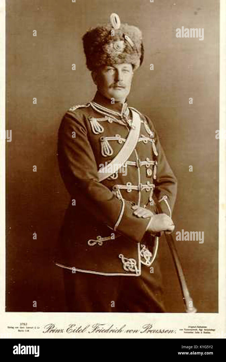 Le prince Eitel Friedrich de Prusse était une figure royale allemande, fils du Kaiser Guillaume II, impliqué dans le service militaire et les fonctions publiques. Banque D'Images