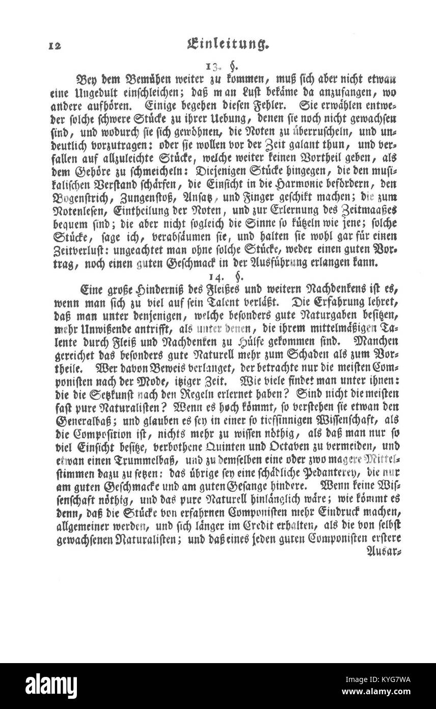 Cette page présente les techniques de base de la flûte, y compris la posture, le contrôle de la respiration et les exercices d'articulation initiaux des travaux de Quantz de 1752. Banque D'Images