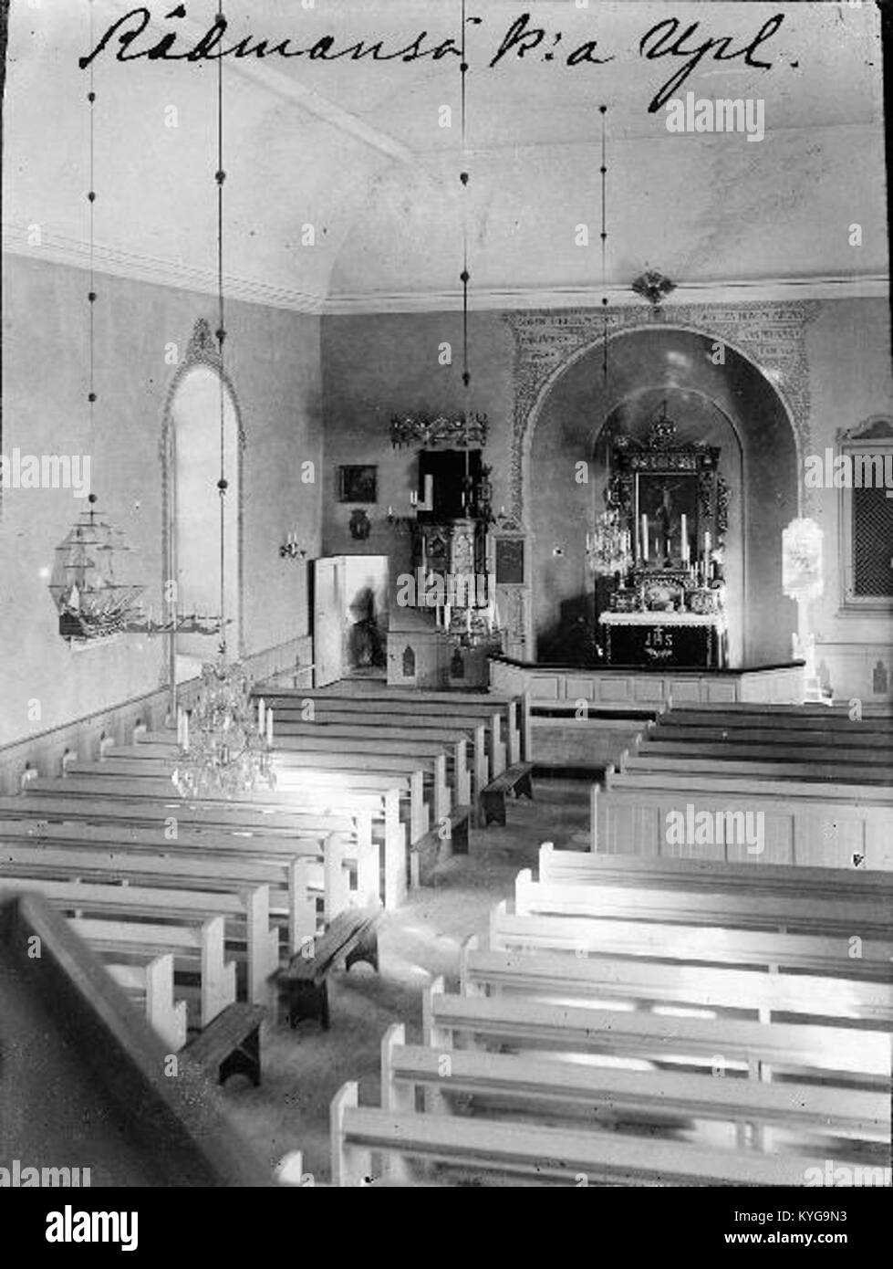 Rådmansö kyrka - KMB - 16000200127806 Banque D'Images