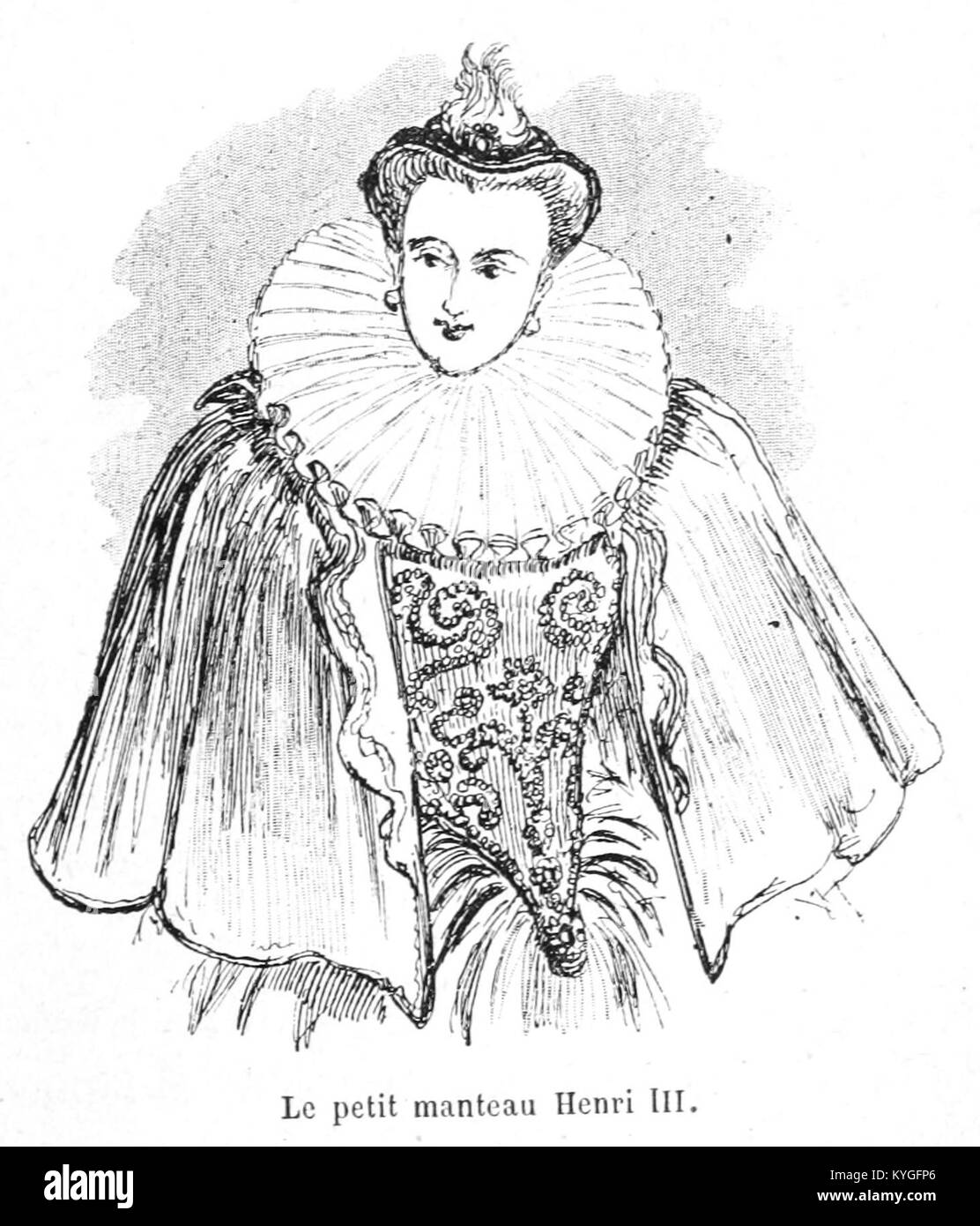 Cette illustration d'Albert Robida de 1891 montre les modes de dix siècles d'élégance, mettant l'accent sur la tenue vestimentaire historique et les changements culturels de la mode française à travers le temps. Banque D'Images