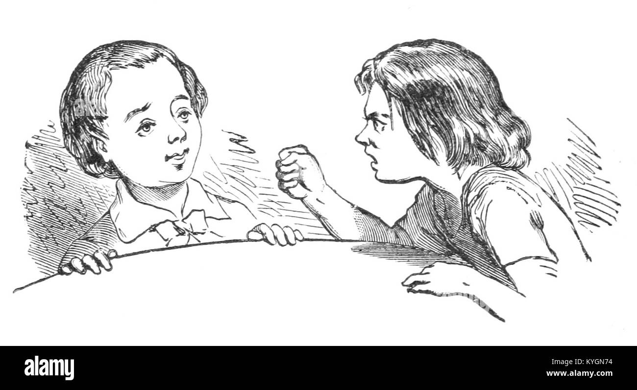 Illustration tirée de 'les Malheurs de Sophie' de la comtesse de Ségur, représentant une scène du roman français pour enfants du XIXe siècle, mettant en valeur le style narratif et artistique. Banque D'Images