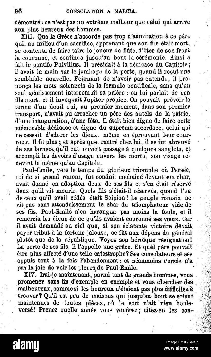 Œuvres complètes de Sénèque, philosophe stoïque romain, y compris des essais, des lettres et des écrits moraux de la Rome antique Banque D'Images