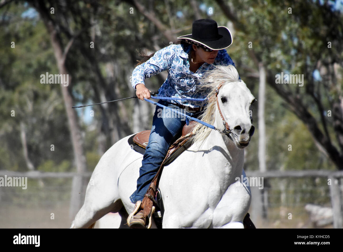 HORSE SPORTS, course de barils, rodéos Banque D'Images