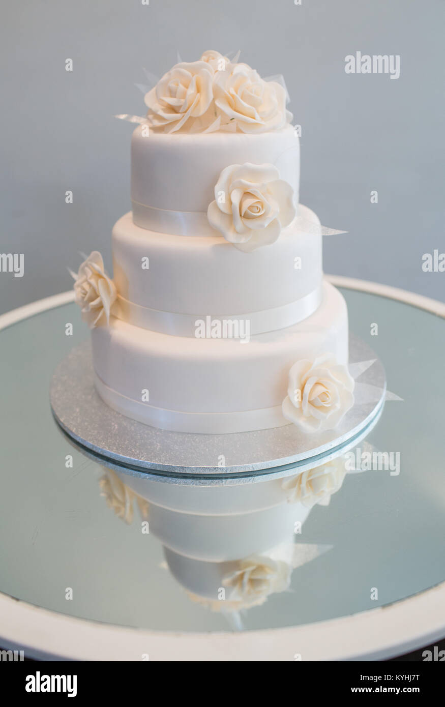 3 gâteau de mariage traditionnel Banque D'Images