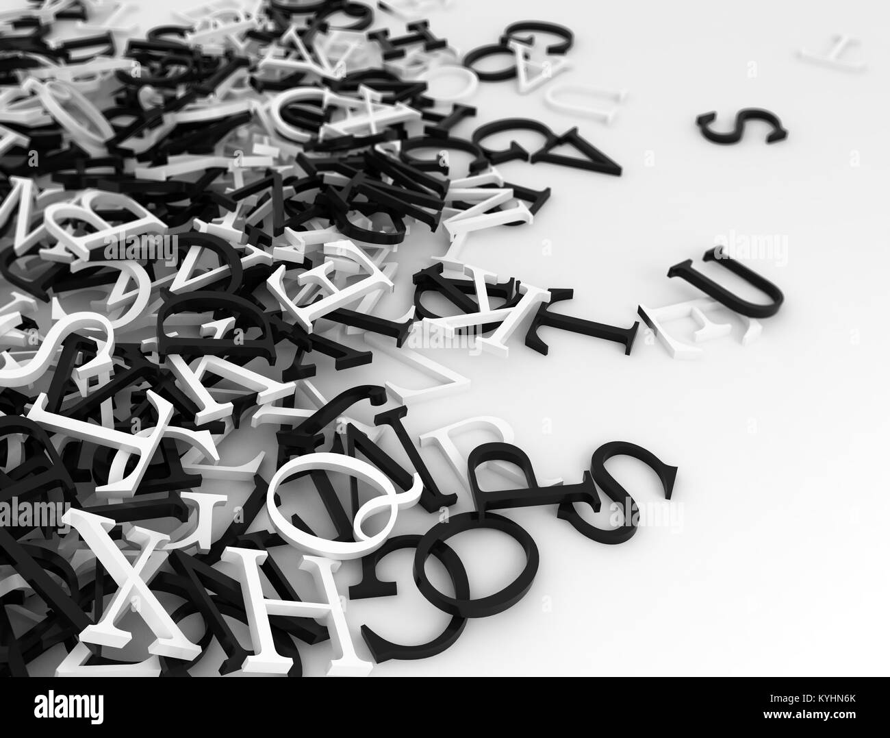 3d abstrait Arrière-plan des lettres Banque D'Images