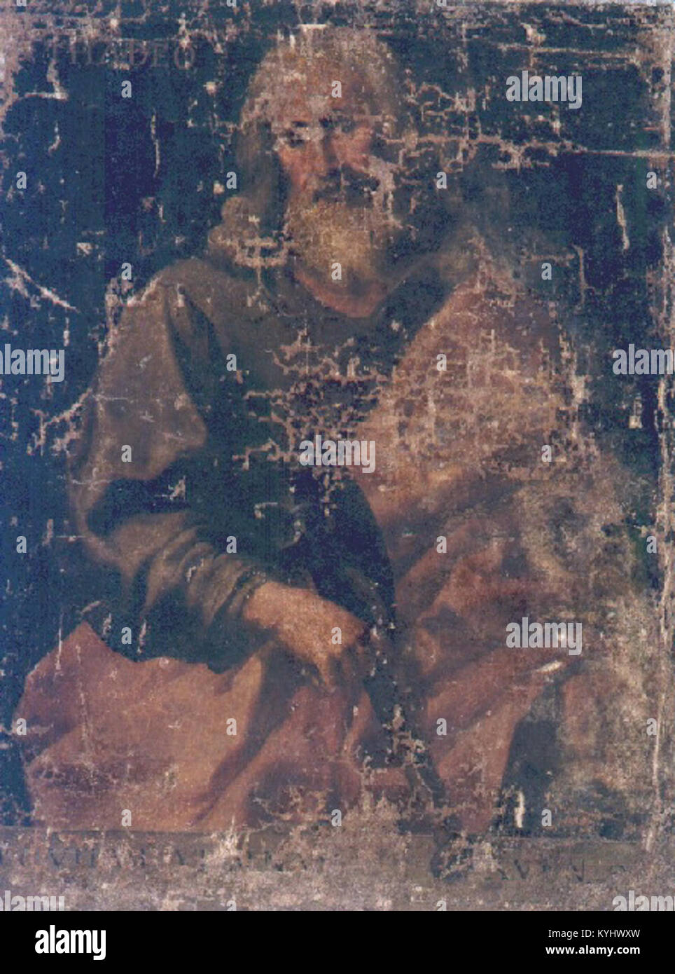 'San Judas Tadeo' de Francisco de Herrera el Viejo est une peinture religieuse conservée dans le Museo de Bellas Artes de Córdoba, mettant en valeur l'apôtre dans un style baroque dramatique. Banque D'Images 'San Judas Tadeo' de Francisco de Herrera el Viejo est une peinture religieuse conservée dans le Museo de Bellas Artes de Córdoba, mettant en valeur l'apôtre dans un style baroque dramatique. Banque D'Images