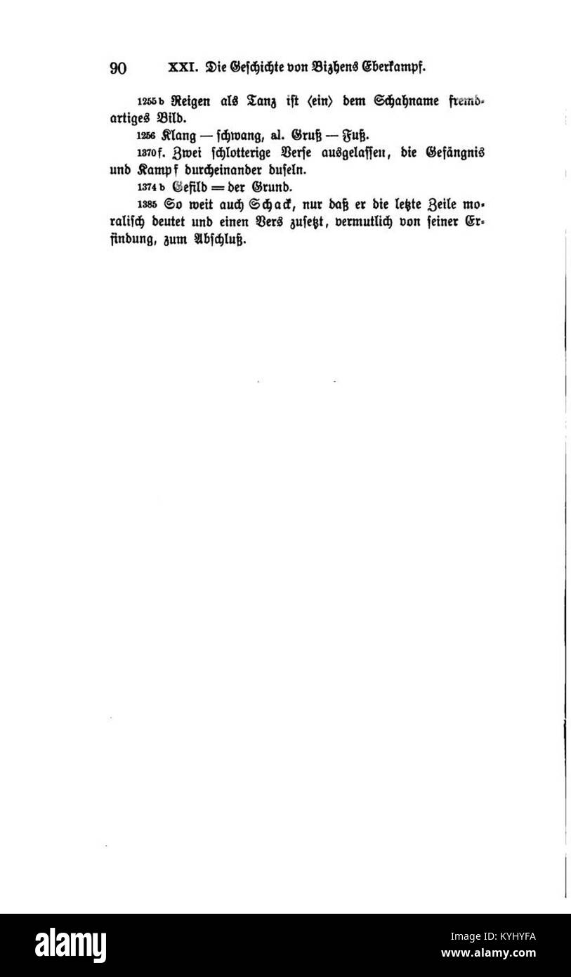 Le Shahnameh, traduit par Rückert, est un poème épique persan mettant en lumière les légendes, les rois, les héros et les récits historiques persans. Banque D'Images