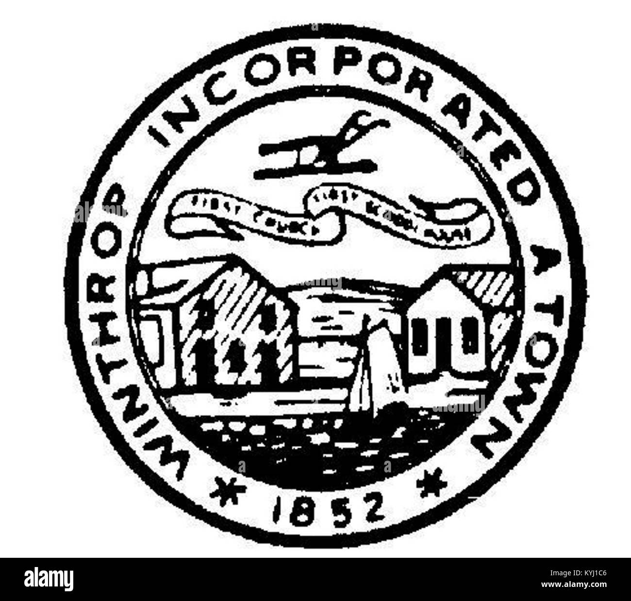 Sceau de ville Banque d'images noir et blanc Alamy