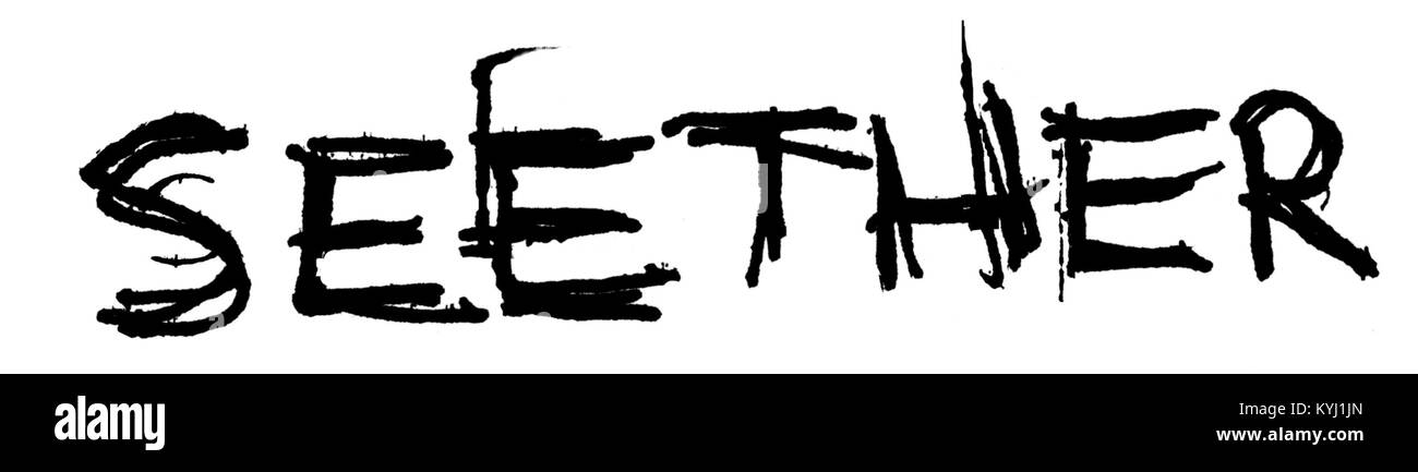 Le logo Seether, emblème distinctif associé au groupe de rock Seether, représente l'identité du groupe et est reconnu par les fans du monde entier pour son association avec leur musique et leur style. Banque D'Images