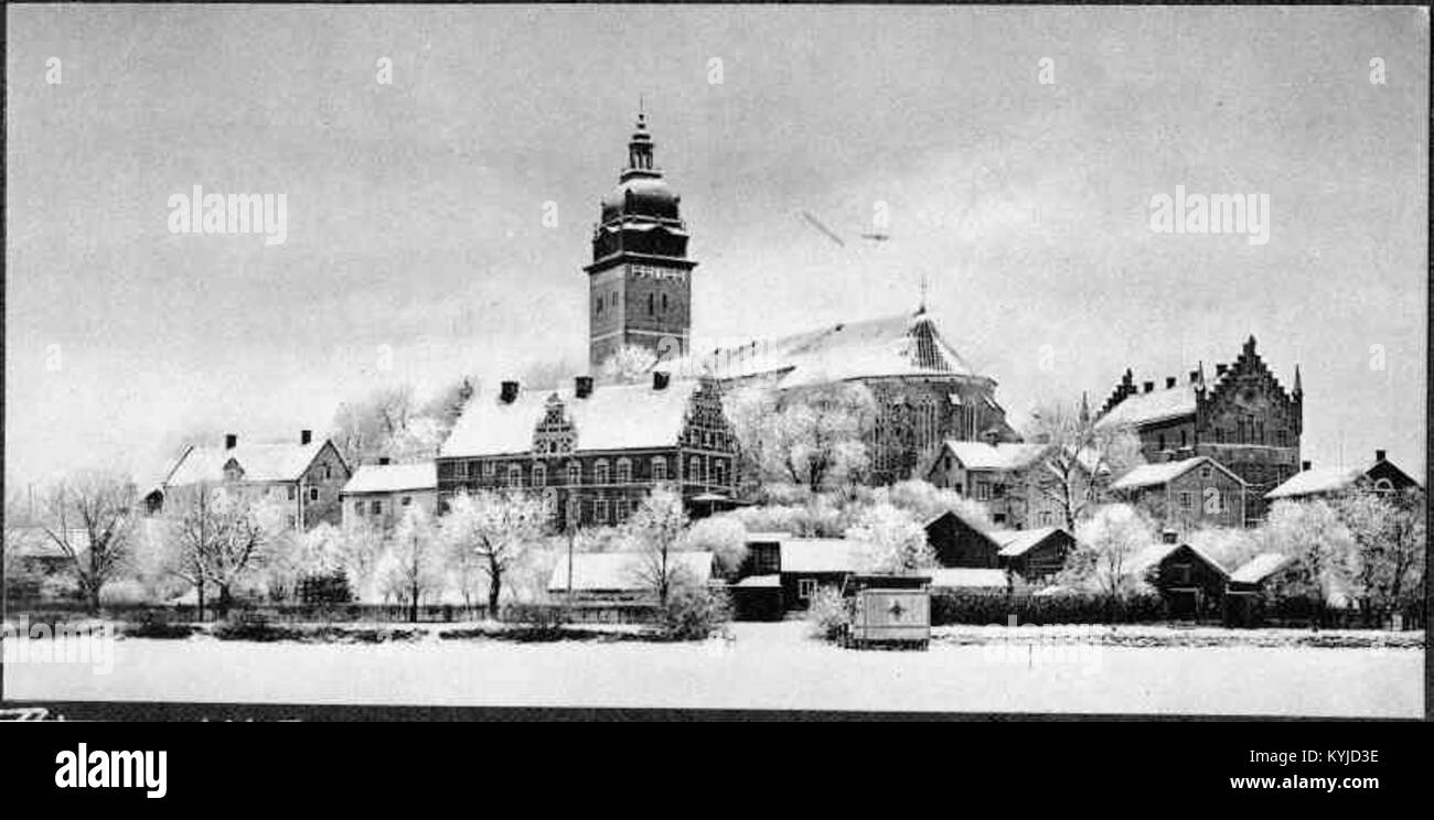 Photographie de la cathédrale de Strängnäs en Suède présentant l'architecture gothique, les vitraux, l'histoire médiévale et son importance dans le patrimoine religieux et culturel. Banque D'Images