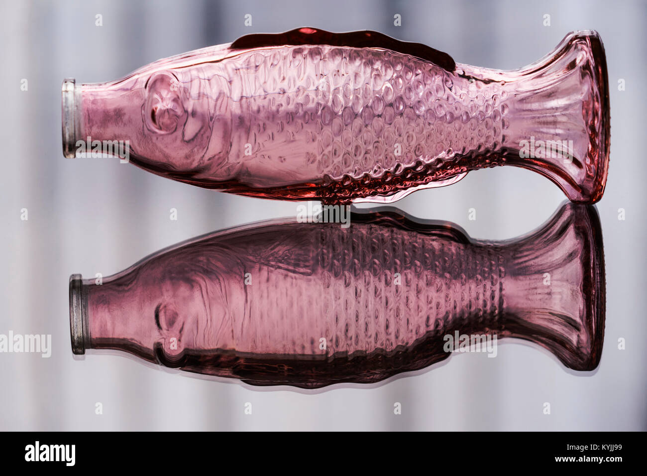 Réflexion bouteille poisson Banque D'Images