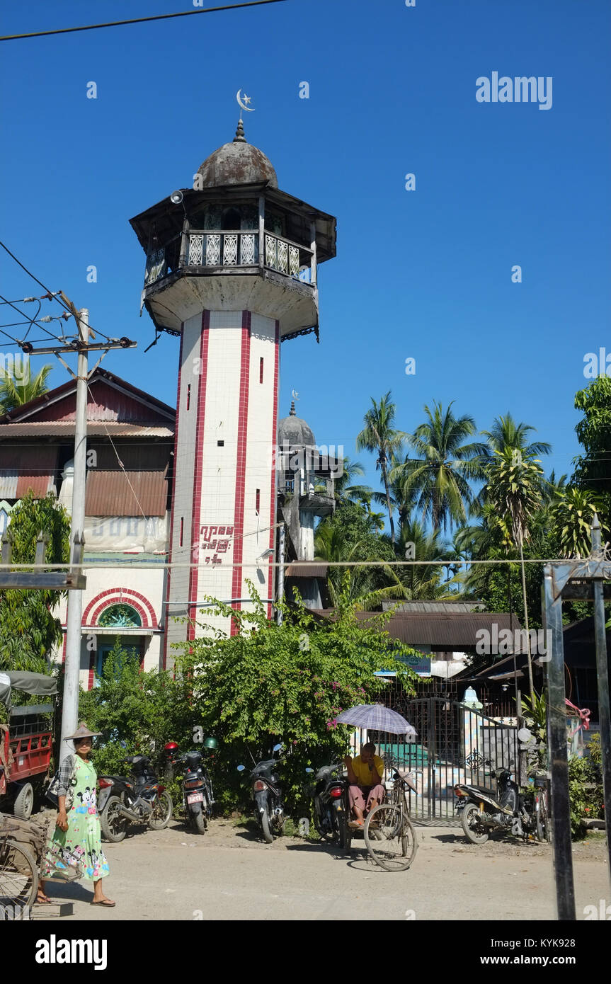 Une mosquée à Thandwe, l'État de Rakhine au Myanmar, Birmanie Banque D'Images