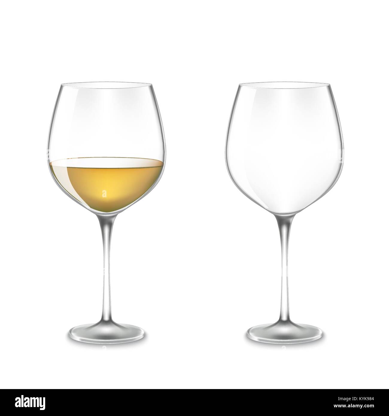 La transparence du verre de vin. Illustration de Vecteur