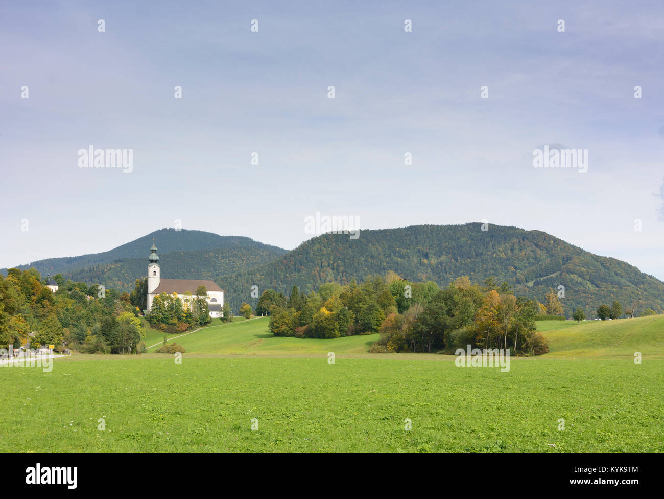 Ruhpolding : église St Georg, Oberbayern, Chiemgau, Haute-Bavière, Bayern, Bavière, Allemagne Banque D'Images