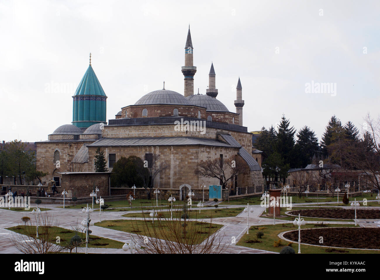 Mosquée Mevlana dans le centre de Konya, Turquie Banque D'Images